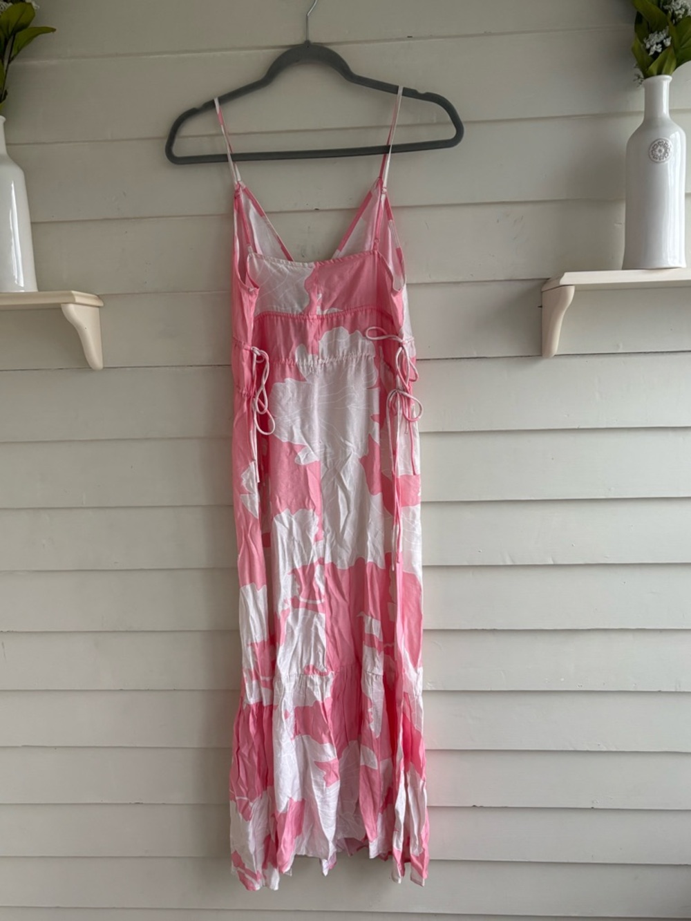 H&M Pink and White Floral Sleeveless Maxi Dress Size Small New With Tag - Picture 11 of 13